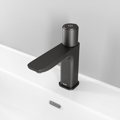 Смеситель для умывальника IDDIS Slide SLIGMBTi01, Push Control, графит