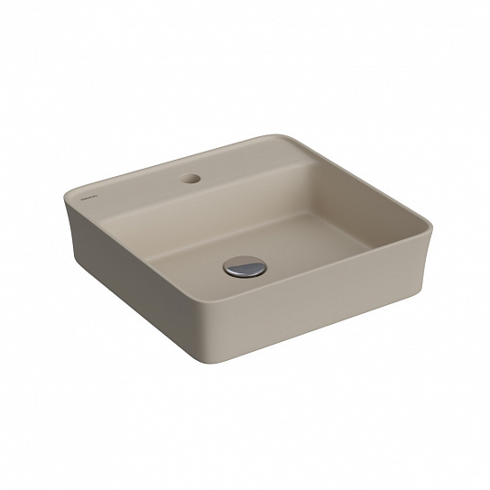 Раковина Berges Ego SL накладная 45x45 см матовый жасмин с отверстием под смеситель 182074