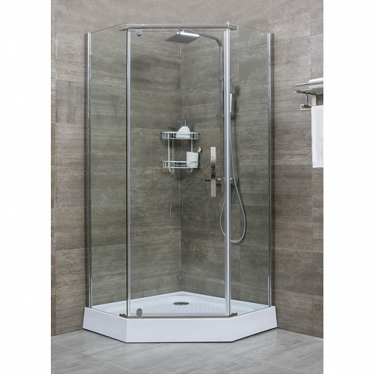 Душевое ограждение 90х90 ALEX BAITLER AB215-90 трапеция,  без поддона