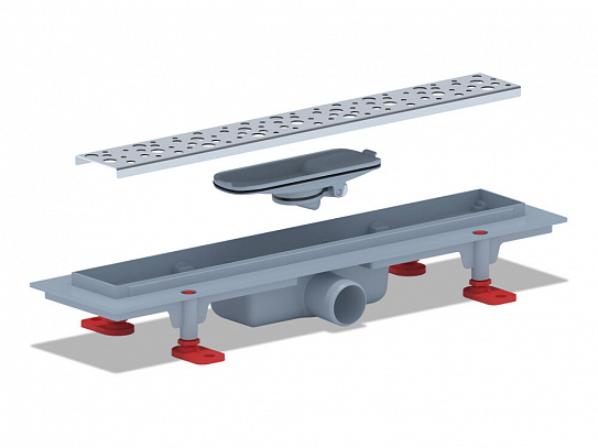 Душевой трап АНИ пласт решётка БРИЗ 450х62 сухой затвор TLQ1345M