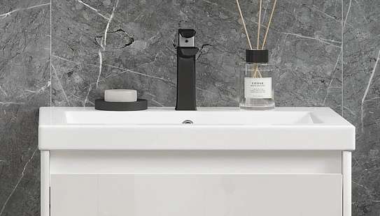 Раковина COMO 60 Cersanit белая Velvex S-UM-COM60/1-w