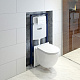 Подвесной унитаз с инсталляцией и клавишей смыва белой, Basic, IDDIS, BASBQ03i73