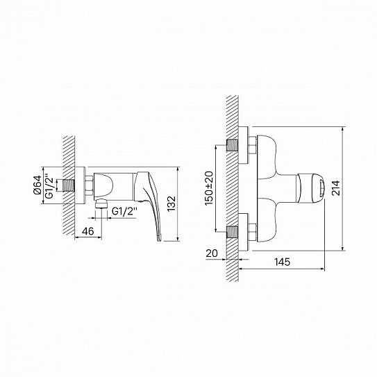 Смеситель для душа Iddis Carlow Plus CRPSB00i03