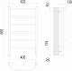 Полотенцесушитель электрический Terminus Виктория П6 400х650 quick touch 4670078531186