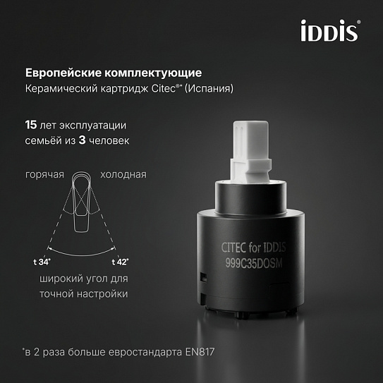 Смеситель встраиваемый круглый с гигиеническим душем IDDIS WINSBR0i08 хром