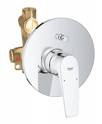 Смеситель для ванны Grohe BauFlow, встраиваемый, со встроенным механизмом