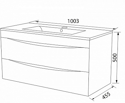 Тумба с раковиной 100 см Iddis Cloud 100 белая CLO10W1i95K