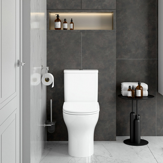 Унитаз безободковый напольный Vitra Vortex M50 тонкая крышка-сиденье с микролифтом 9889B003-7200