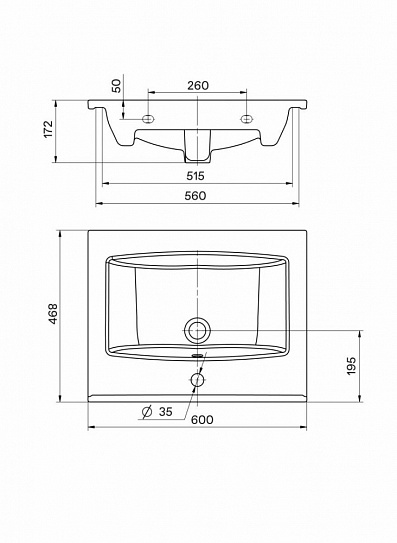 Раковина Santek Элина 60 1WH501606