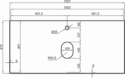 Столешница Granite Black Olive Light Lappato Terra 100х47 см черная La Fenice FNC-VS03-TER-100