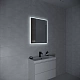 Зеркало с LED подсветкой 70x85 Cersanit 080 design pro часы с антизапотеванием