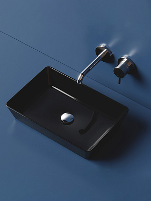 Раковина накладная 60 Norden черная Wanfald Оскольская керамика 42174050005