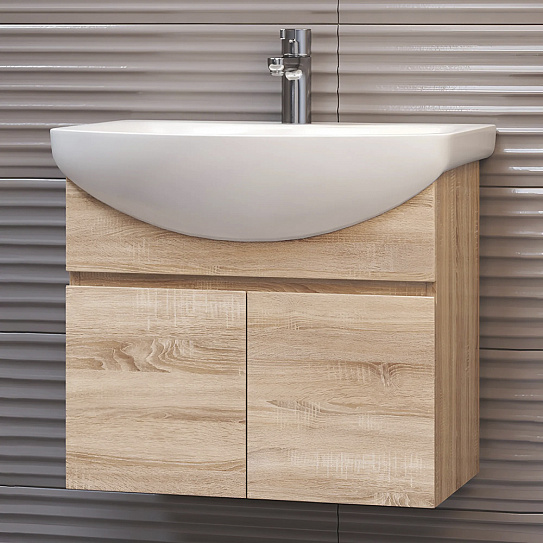 Раковина Santek Балтика 65 мебельная встраиваемая, полукруглая, керамика, 1WH207775