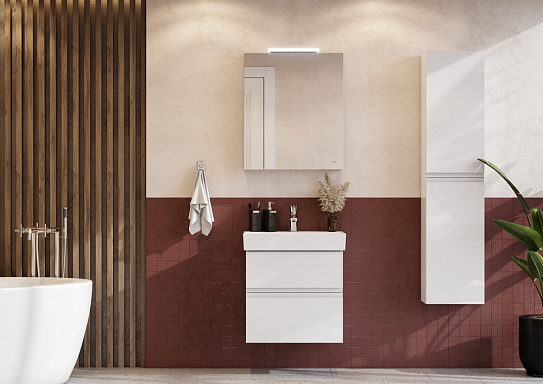 Тумба под раковину Roca Oleta 60 белый глянец, 2 ящика, A857639806