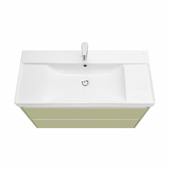 Тумба с раковиной Roca Ona Olive 1000 2 ящика ZRU9308355, оливковый матовый