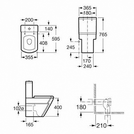 Чаша унитаза Roca Hall напольная 342629000