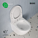 Подвесной унитаз с инсталляцией и клавишей смыва белой, Basic, IDDIS, BASBQ03i73