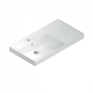 Раковина CUBO подвесная мебельная 90 см, белая глянцевая Kerama Marazzi CU.wb.90Lh