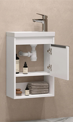 Тумба под раковину Aquaton Хоуп 40 белый матовый 1A287101HP2B0 (под раковину 250963)