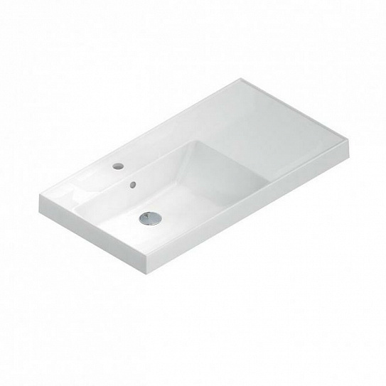 Раковина CUBO подвесная мебельная 90 см, белая глянцевая Kerama Marazzi CU.wb.90Lh