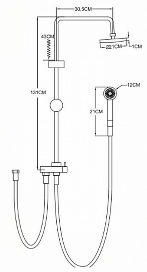 Душевая система РМС SL80-003-5
