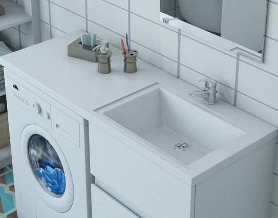 Раковина на стиральную машину Даллас правая 130х48