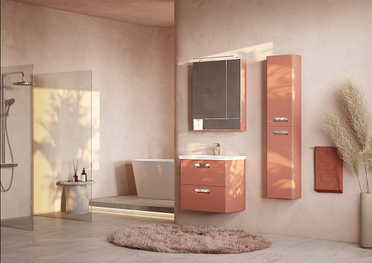 Тумба под раковину Roca The Gap Original 70, 2 ящика, терракота, ZRU9307838