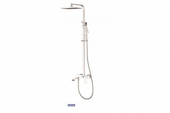 Душевая система с тропическим душем белая Gappo G2407-8