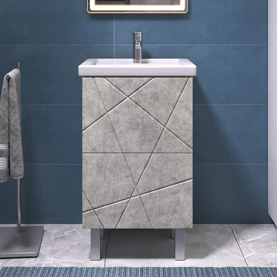 Тумба Geometry 500-0-2 бетон под ум Комо VIGO 400