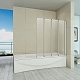 Шторка на борт ванны BAS SCREEN GR4-100-G-WE (4 ств.складная, лев/прав,мат. стекло 4 мм)