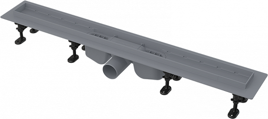 Водоотводящий желоб с порогами для перфорированной решетки AlcaPlast (APZ12-750M Optimal)