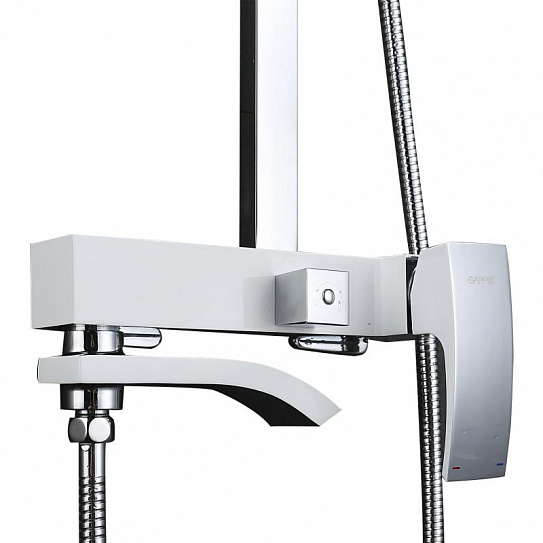 Душевая система с тропическим душем Gappo G07-8 G2407-8, белый/хром