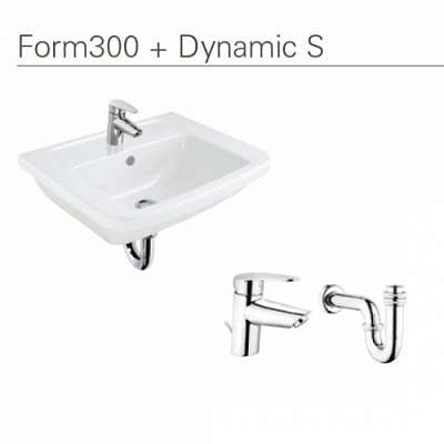 Раковина Vitra Form 300 + смеситель + сифон