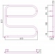 Полотенцесушитель электрический Сунержа Стилье GS-образный 600х650