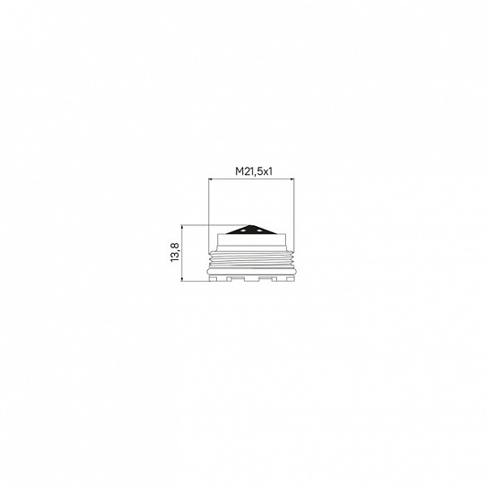 996P22B3SM Аэратор М22, пластик, наружная резьба, встраиваемый, для ванны