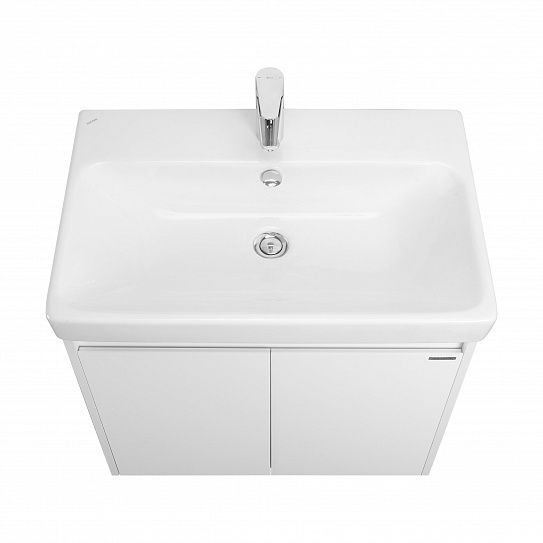 Тумба с раковиной AQUATON Сканди Doors 70 белый глянец/белый матовый 1A278901SD010