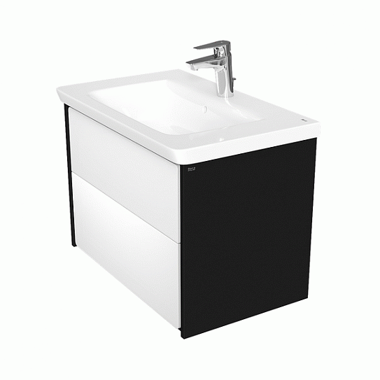 Тумба под раковину Roca Ronda 70 белый глянец/антрацит ZRU9302964