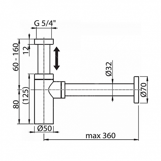 Сифон для раковины Frap F82-3 золото