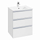 Тумба с раковиной Roca The Gap 60 белый глянец 3 ящика A857404806
