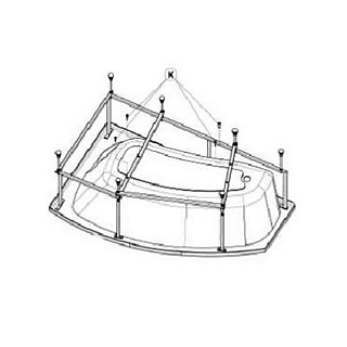 Монтажный комплект для ванны Santek Шри-Ланка 150х100 1WH302396