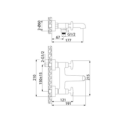 Смеситель для ванны IDDIS Acros ACRSB02i02WA