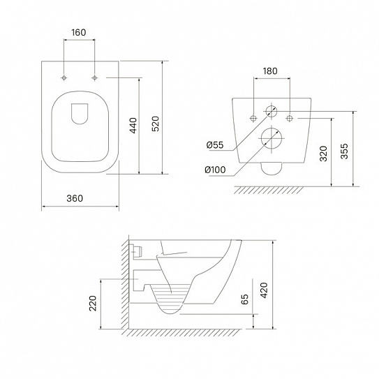 Унитаз подвесной безободковый Iddis Torr TORRDSEi25