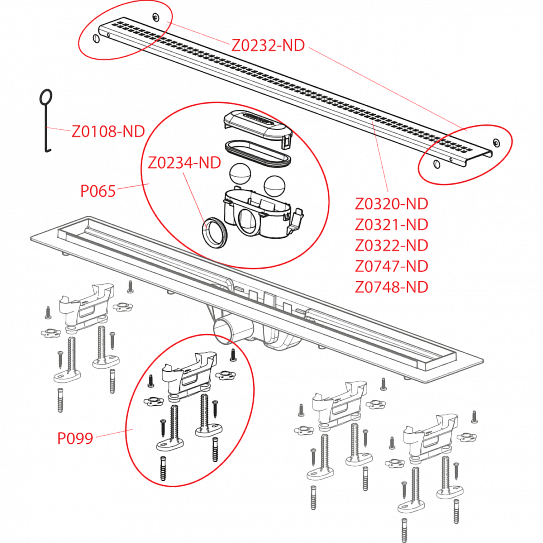 Душевой лоток AlcaPlast APZ9-650M Simple