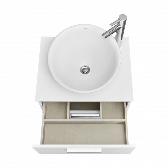 Тумба под раковину Roca Victoria 60 белый глянец 2 ящика A857468806