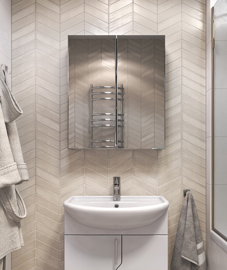 Зеркальный шкаф в ванную 55 см Vigo Grand 550 zsh.GRA.55