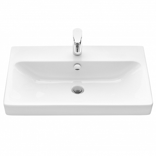 Тумба с раковиной AQUATON Сканди Doors 70 белый глянец/дуб верона 1A278901SDB20