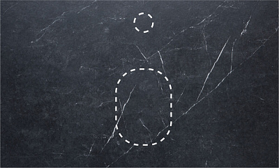 Столешница Granite Black Olive Light Lappato Terra 100х47 см черная La Fenice FNC-VS03-TER-100