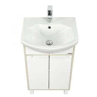 Тумба без раковины Акватон Рико 50 белый/ясень фабрик 1A212401RIB90
