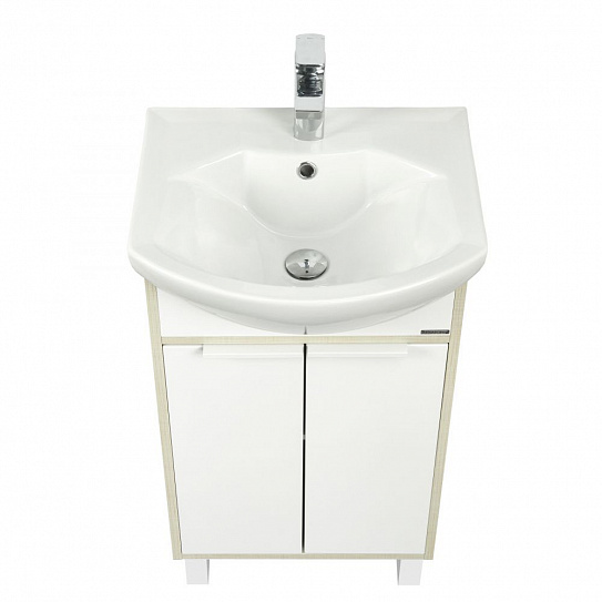 Тумба без раковины Акватон Рико 50 белый/ясень фабрик 1A212401RIB90