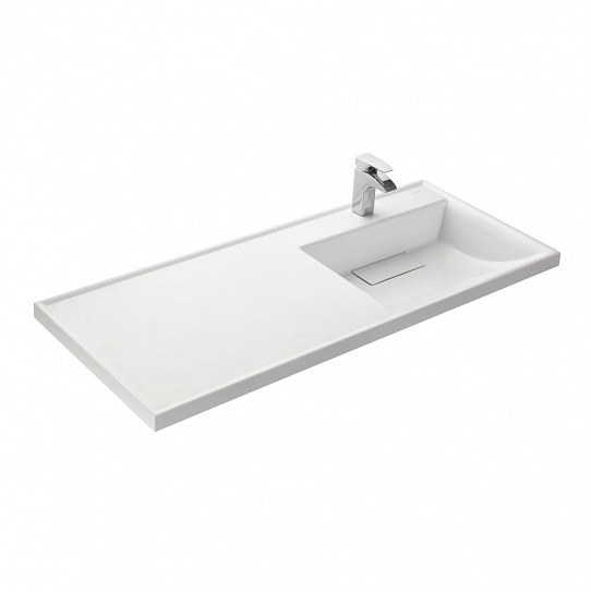 Раковина с местом под стиральную машину Акватон Лондри 120х50 (чаша справа) искусственный камень 1A72243KLH010